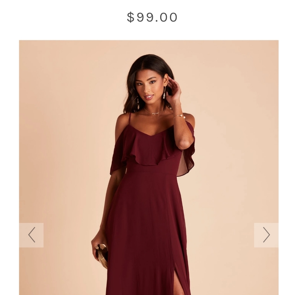Birdy Grey Burgundy Jane Convertible Dress, Size Small